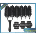 newest hot sale !!! ceramic hiar brush heat control ceramic detachable heads hair brush